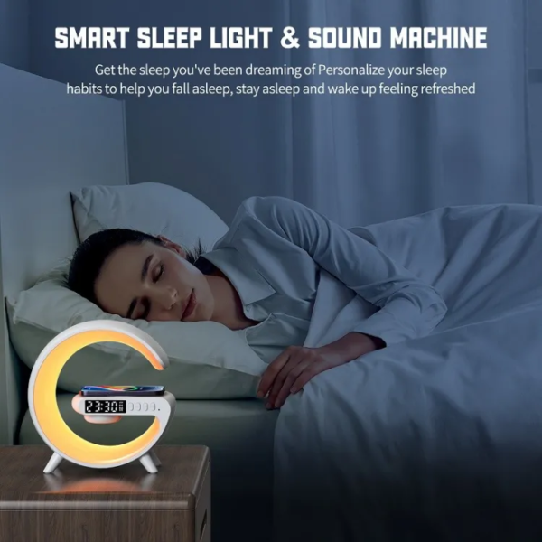 G63 Bluetooth Speaker Atmosphere Light Wireless Charger Bedside Music Wake-Up Light Bluetooth Sound Multiple Light Modes - Image 2