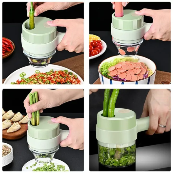 Handheld Vegetable Cutter, 4 in 1 Electric - Image 2