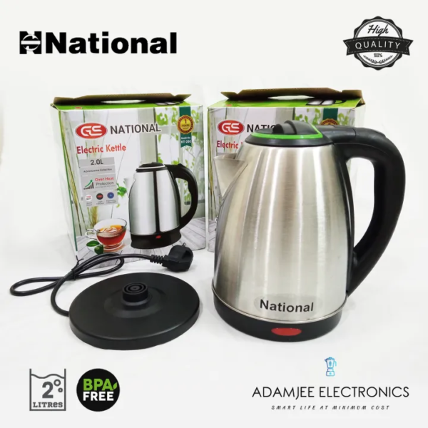 Imported Electric Kettle - 2L, 1500W, GS